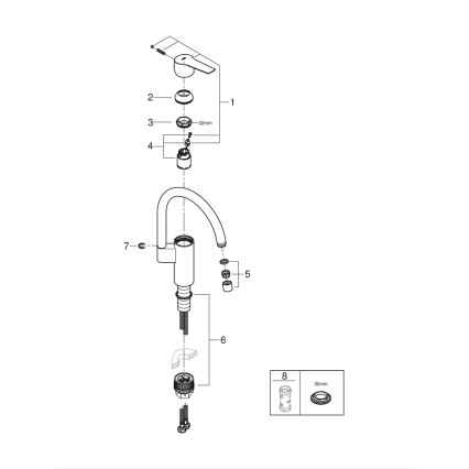 GROHE 304692430 - Bateria zlewozmywakowa START 339 mm czarna