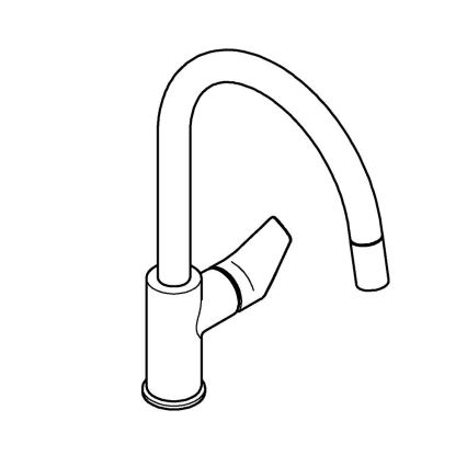 GROHE 30550000 - Bateria zlewozmywakowa START EDGE 357 mm, chrom błyszczący