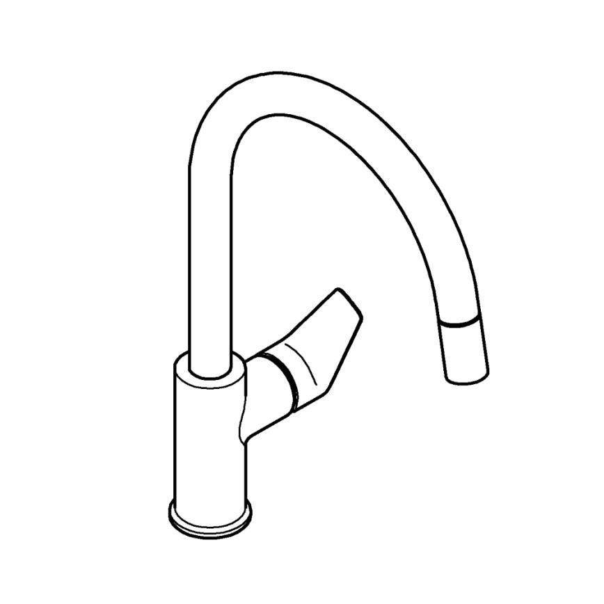 GROHE 30551000 - Bateria zlewozmywakowa START EDGE 357 mm, chrom błyszczący