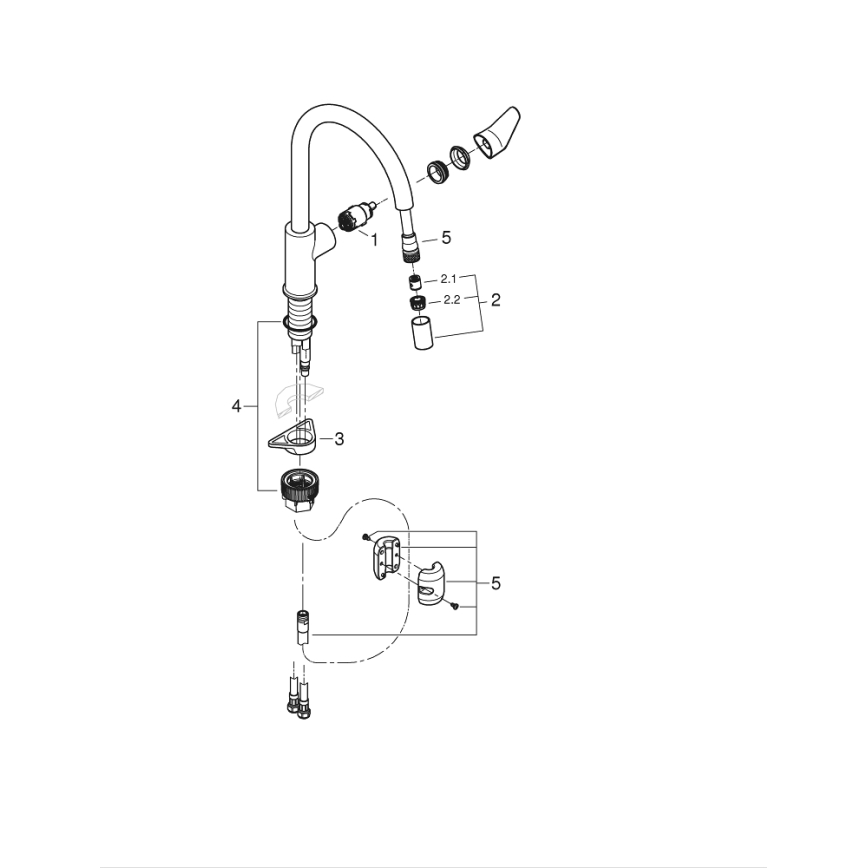 GROHE 30562000 - Bateria zlewozmywakowa START CURVE 357 mm, chrom polerowany