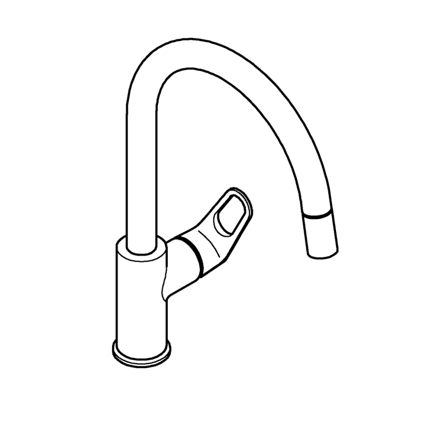 GROHE 30569000 - Bateria zlewozmywakowa START FLOW 357 mm, chrom błyszczący