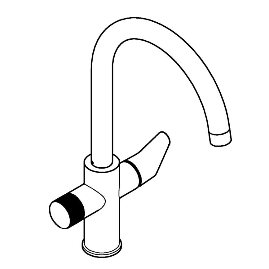 GROHE 30592000 - Bateria zlewozmywakowa BLUE PURE StartCurve 411 mm błyszczący chrom