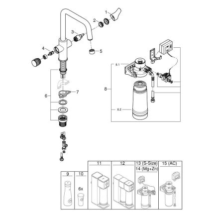 GROHE 30594000 - Bateria zlewozmywakowa BLUE PURE Start z funkcją filtracji Ultrasafe, chrom