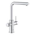 GROHE 30601000 - Bateria zlewozmywakowa BLUE PURE A z wysuwaną wylewką, chrom błyszczący