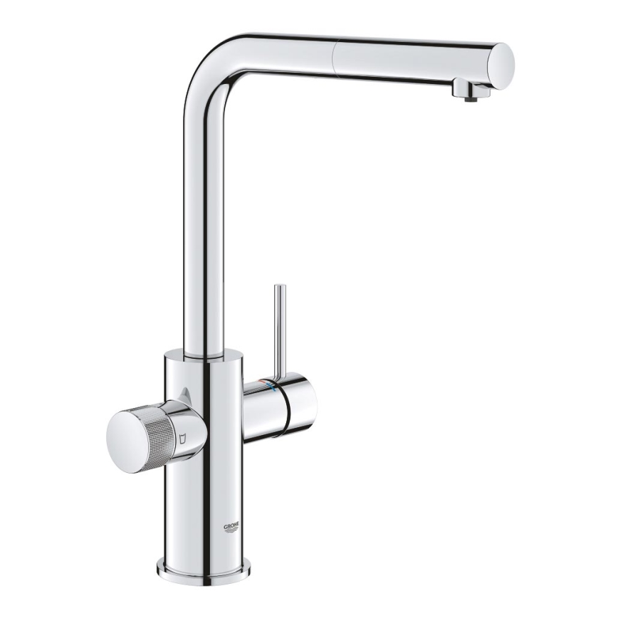 GROHE 30601000 - Bateria zlewozmywakowa BLUE PURE A z wysuwaną wylewką, chrom błyszczący