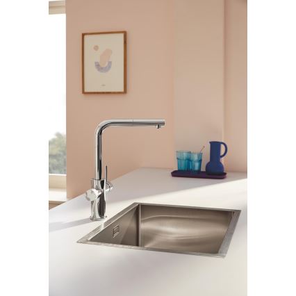 GROHE 30601000 - Bateria zlewozmywakowa BLUE PURE A z wysuwaną wylewką, chrom błyszczący