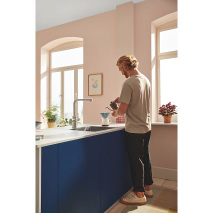 GROHE 30601DC0 - Bateria zlewozmywakowa BLUE PURE z wysuwaną wylewką ze stali nierdzewnej