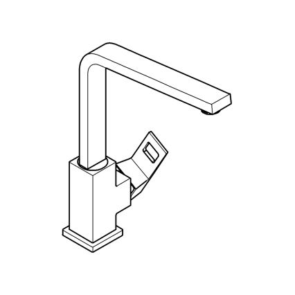 GROHE 31255000 - Bateria zlewozmywakowa EUROCUBE, chrom błyszczący