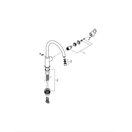 GROHE 31368001 - Bateria do zlewozmywaka BAULOOP, chrom błyszczący