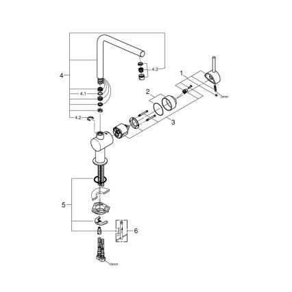 GROHE 31375000 - Bateria zlewozmywakowa A 360 mm chrom błyszczący