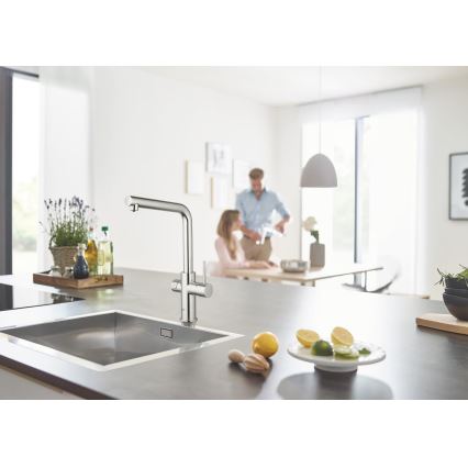 GROHE 31454001 - Bateria zlewozmywakowa BLUE HOME, wylewka L, chrom błyszczący