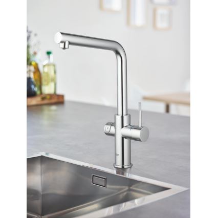 GROHE 31454001 - Bateria zlewozmywakowa BLUE HOME, wylewka L, chrom błyszczący