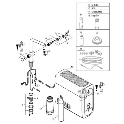 GROHE 31454001 - Bateria zlewozmywakowa BLUE HOME, wylewka typu L, chrom błyszczący