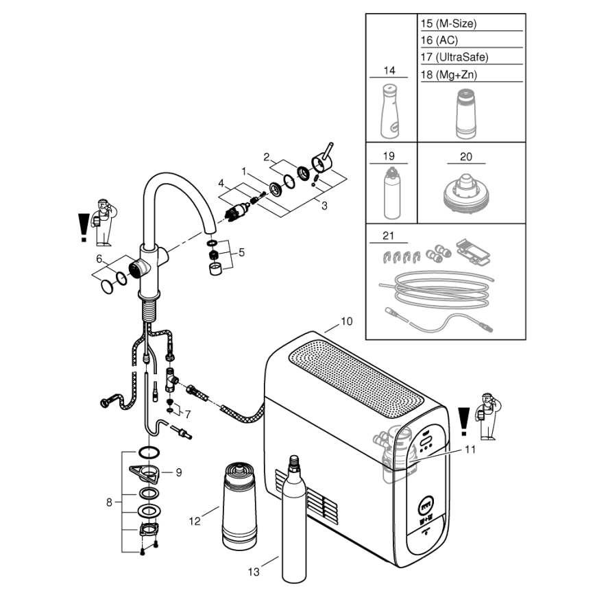 GROHE 31455001 - Bateria zlewozmywakowa BLUE HOME chrom błyszczący