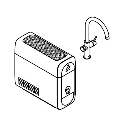 GROHE 31455001 - Bateria zlewozmywakowa BLUE HOME chrom błyszczący