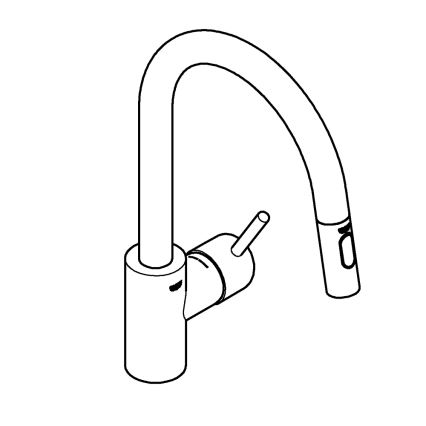 GROHE 31483DC2 - bateria zlewozmywakowa CONCETTO, stal nierdzewna