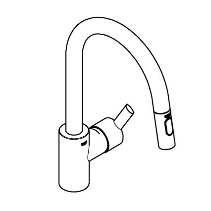 GROHE 31486DC1 - Bateria zlewozmywakowa FEEL, stal nierdzewna