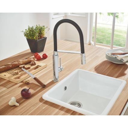 GROHE 31491000 - Bateria zlewozmywakowa CONCETTO z profesjonalną słuchawką prysznicową, chrom błyszczący