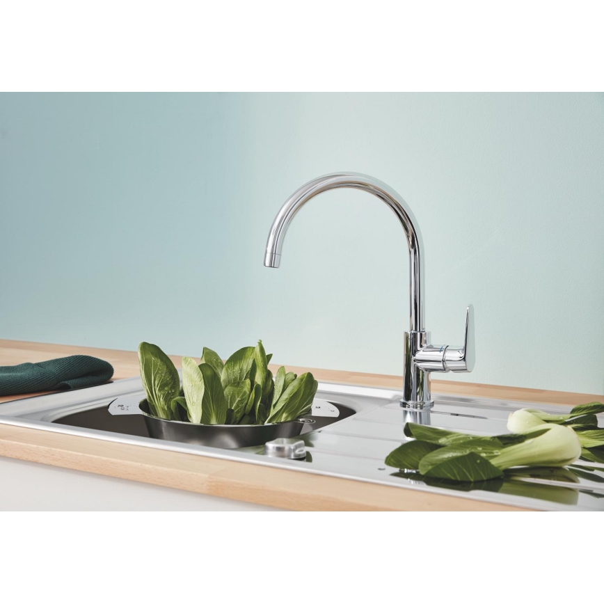 GROHE 31536001 - Bateria zlewozmywakowa BAUCURVE 332 mm chrom błyszczący