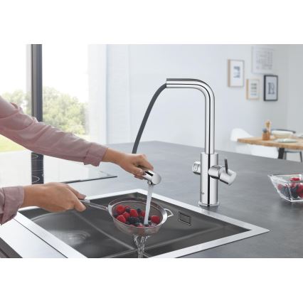 GROHE 31539000 - Bateria kuchenna BLUE HOME, wylewka L, błyszczący chrom