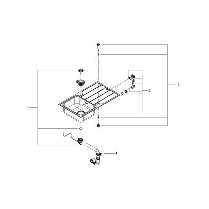 GROHE 31571SD1 - Zlew K500 860 × 500 mm stal nierdzewna