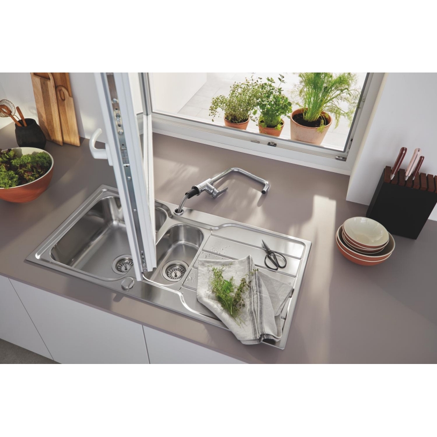 GROHE 31572SD1 - Zlewozmywak K500 1000 × 500 mm ze stali nierdzewnej