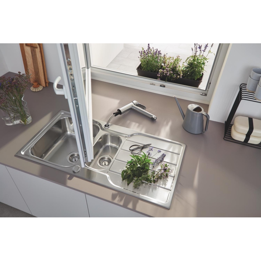 GROHE 31572SD1 - Zlewozmywak K500 1000 × 500 mm ze stali nierdzewnej