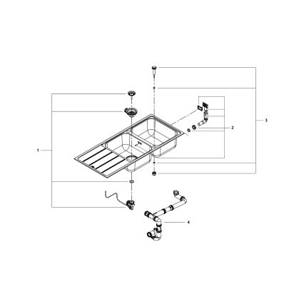 GROHE 31588SD1 - Zlewozmywak K500 1160 × 500 mm ze stali nierdzewnej