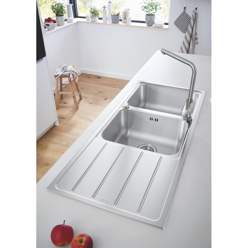 GROHE 31588SD1 - Zlewozmywak K500 1160 × 500 mm ze stali nierdzewnej