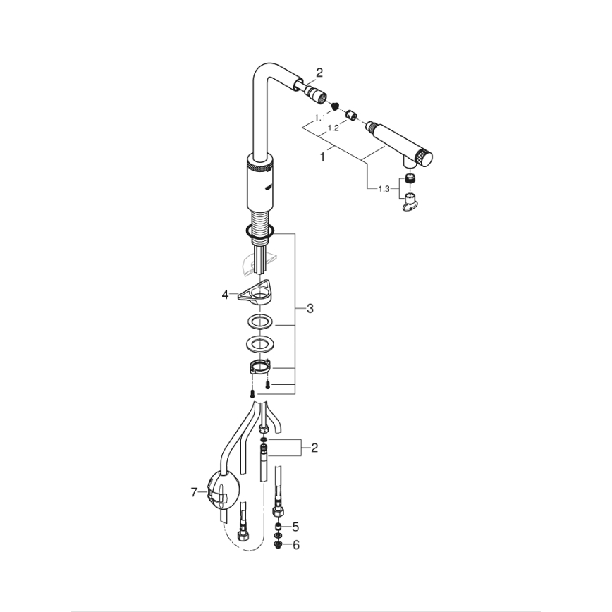 GROHE 31613000 - Bateria kuchenna A SmartControl 314 mm błyszczący chrom