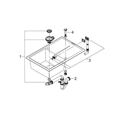 GROHE 31639AP0 - Zlewozmywak kompozytowy K400 780 × 500 mm czarny