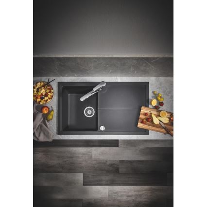 GROHE 31640AP0 - Kompozytowy zlewozmywak K400 860 × 500 mm granit/czarny