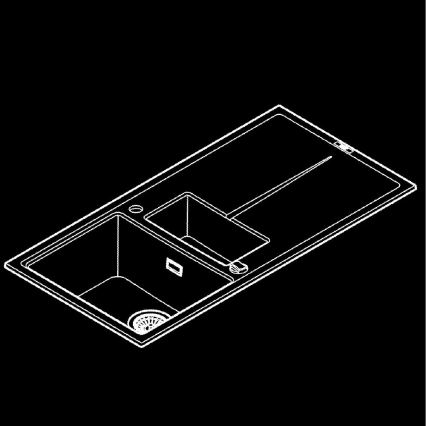 GROHE 31642AP0 - Zlewozmywak K400 1000 × 500 mm granit/czarny