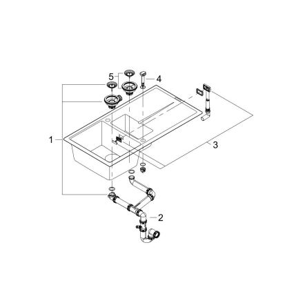 GROHE 31642AP0 - Zlewozmywak K400 1000 × 500 mm granit/czarny