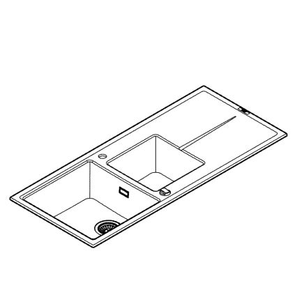 GROHE 31643AP0 - Zlewozmywak kompozytowy K400 1160 × 500 mm czarny