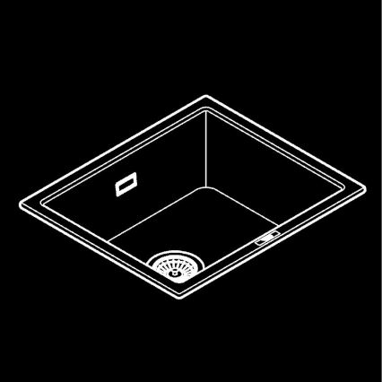 GROHE 31654AP0 - Zlewozmywak K700U 533 × 457 mm czarny granit/czarny