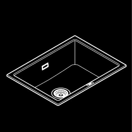 GROHE 31655AP0 - Zlewozmywak K700U 610 × 460 mm czarny kamień/czarny