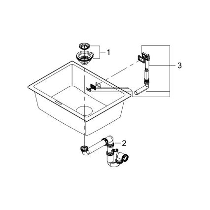 GROHE 31655AP0 - Zlewozmywak kompozytowy K700U 610 × 460 mm czarny