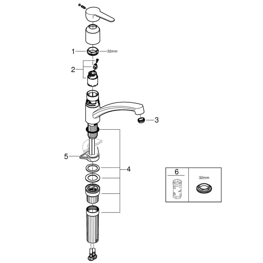 GROHE 31685000 - Bateria zlewozmywakowa STARTECO, chrom błyszczący