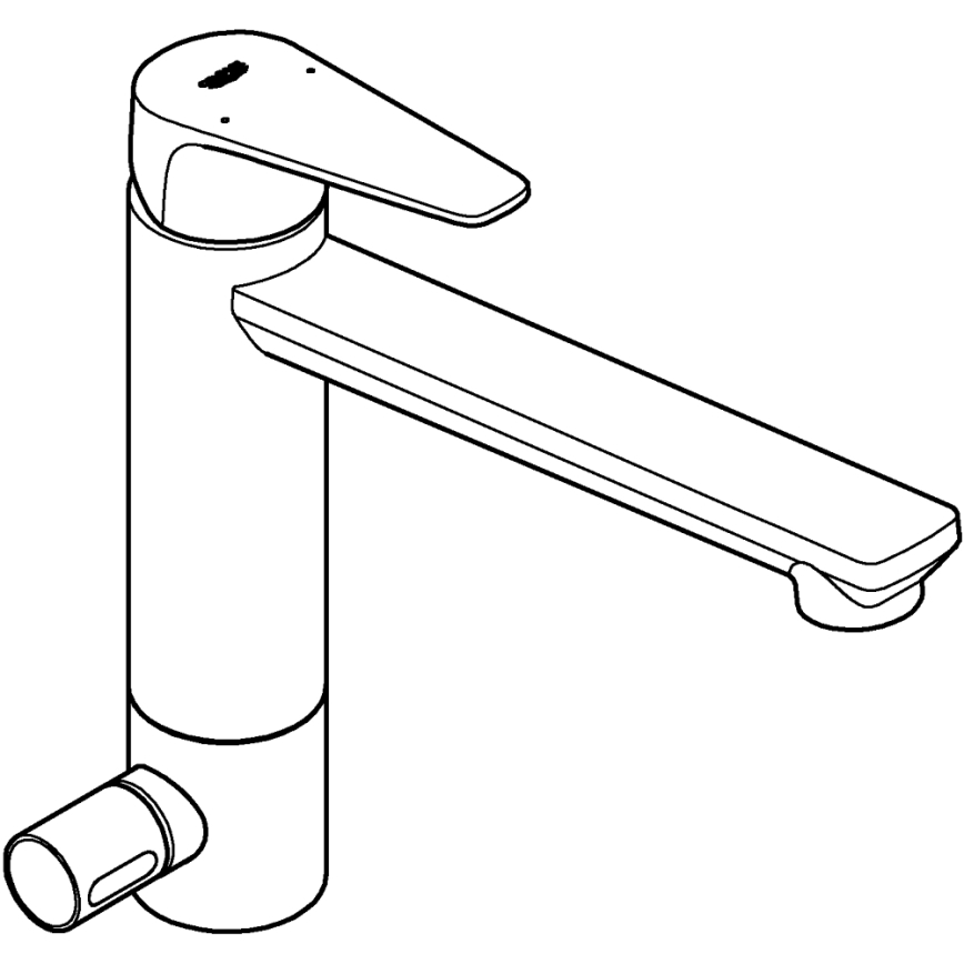 GROHE 31696000 - Bateria kuchenna BAUEDGE, błyszczący chrom