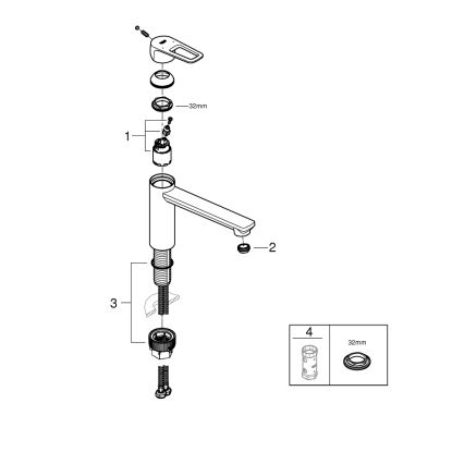 GROHE 31706000 - Bateria zlewozmywakowa BAULOOP chrom błyszczący