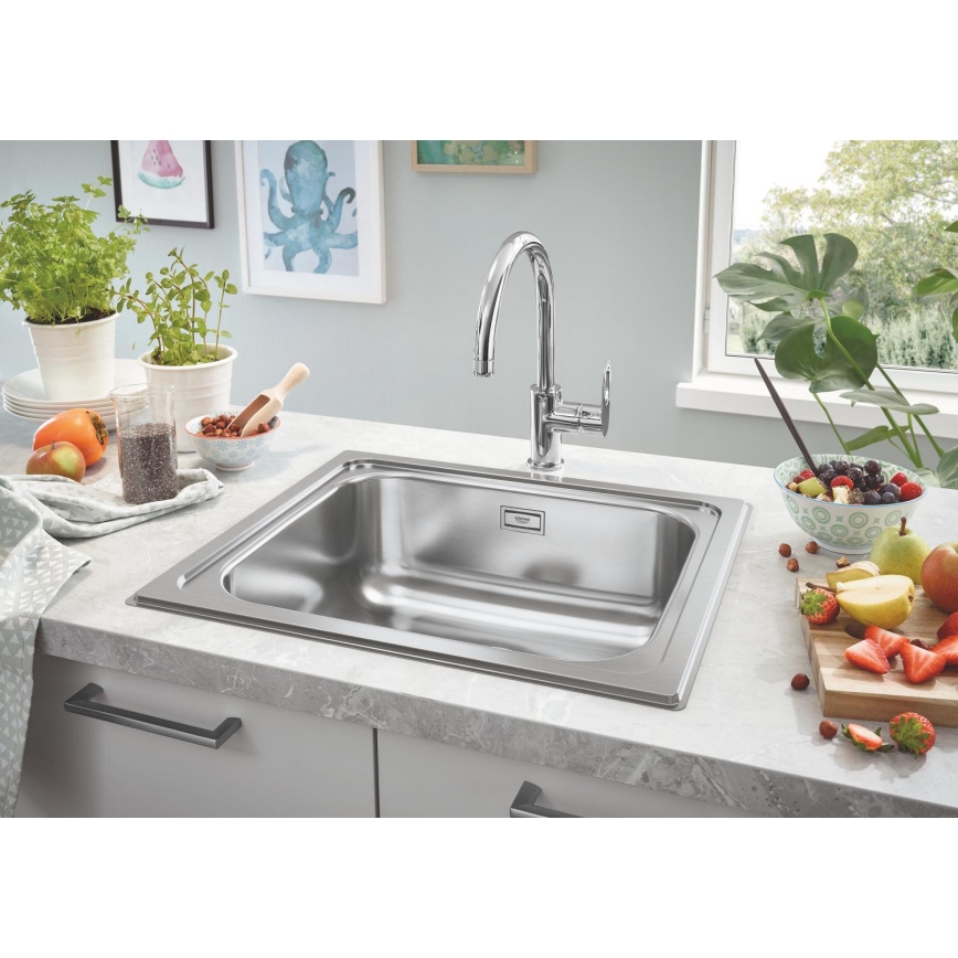 GROHE 31719SD0 - Zlew kuchenny K200 533 × 457 mm ze stali nierdzewnej