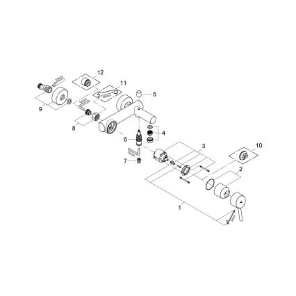 GROHE 32211001 - Bateria wannowa CONCETTO DN 15, chrom błyszczący