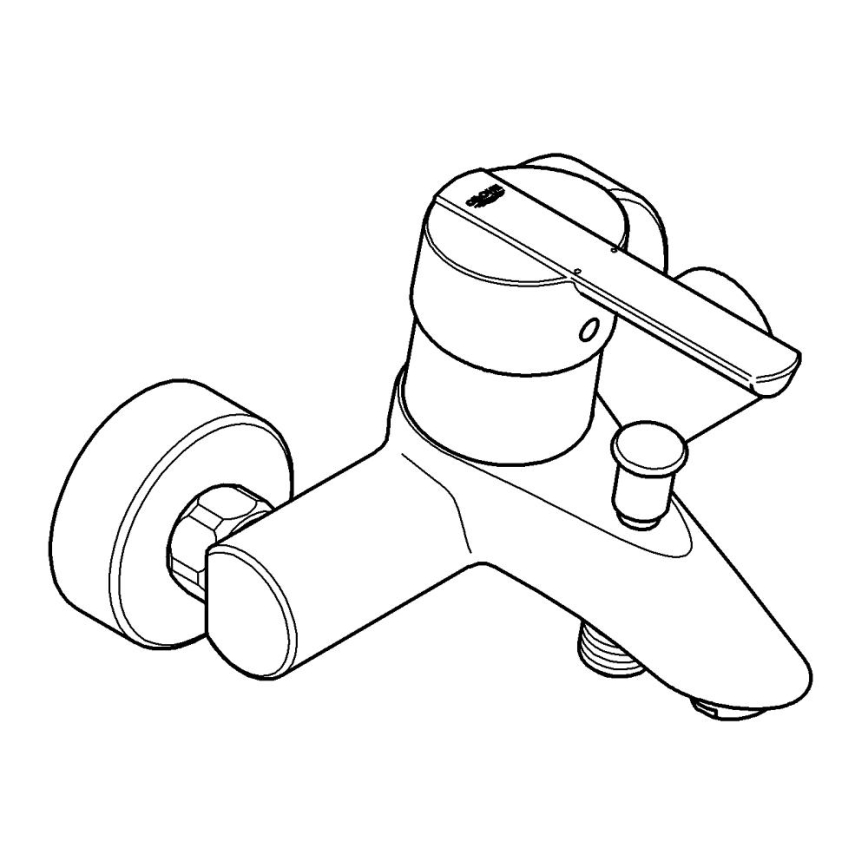 GROHE 32269000 - Bateria wannowa FEEL DN 15, chrom błyszczący