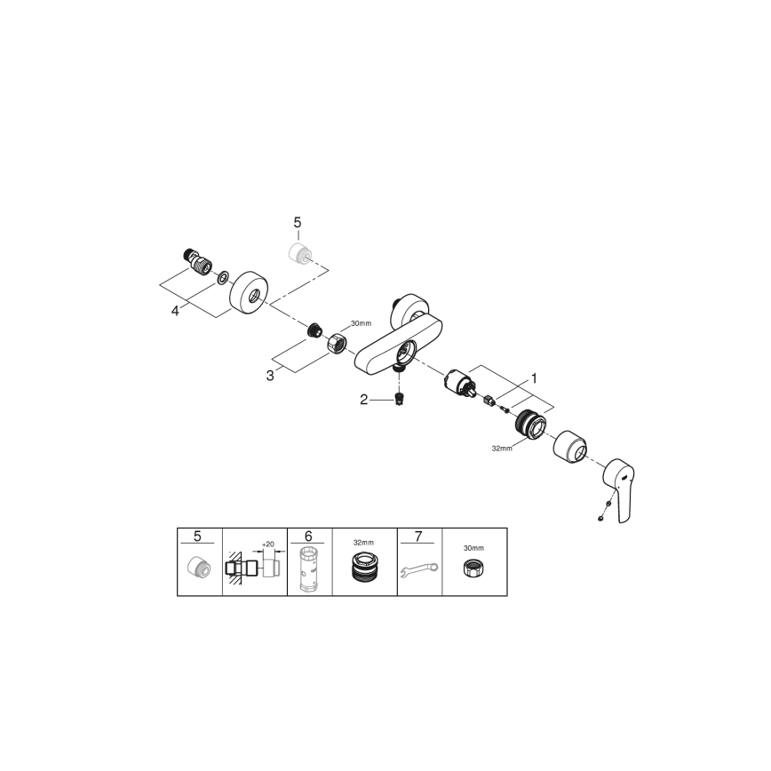GROHE 322792432 - Bateria prysznicowa START DN 15 czarna