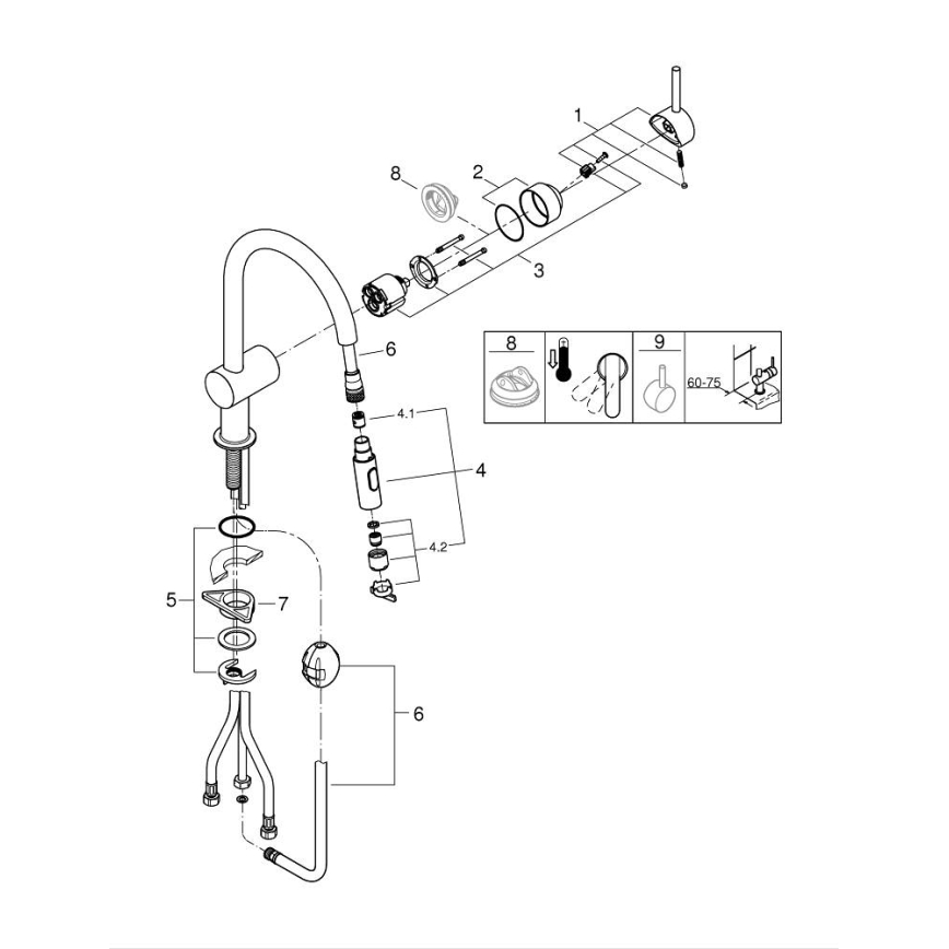 GROHE 32321DC2 - Bateria zlewozmywakowa A ze stali nierdzewnej