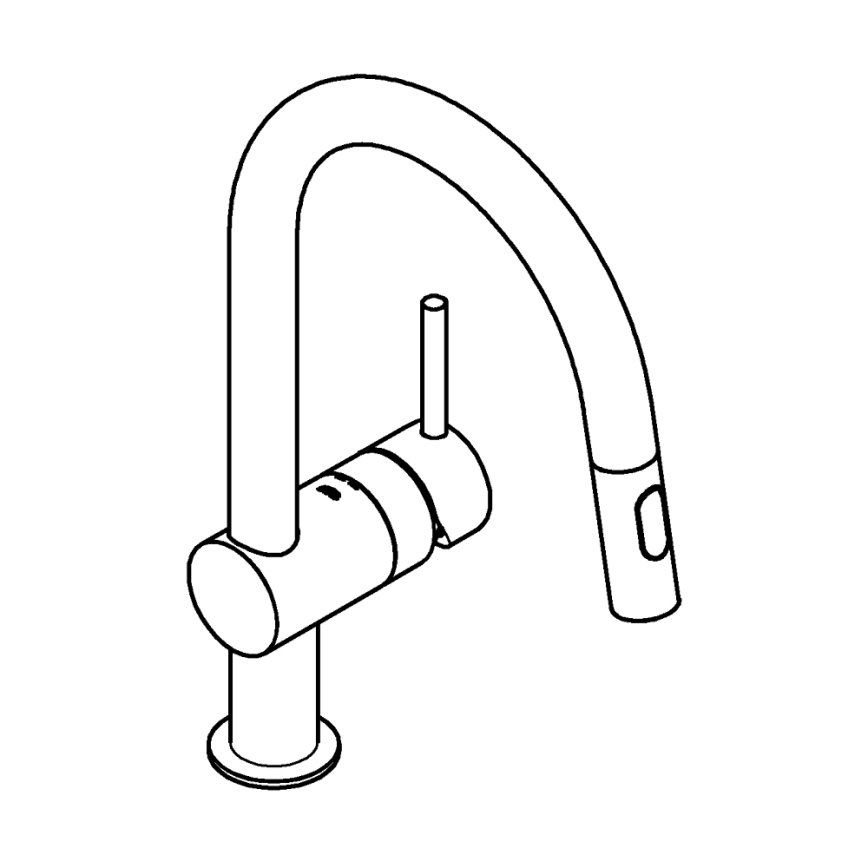 GROHE 32321DC2 - Bateria zlewozmywakowa A ze stali nierdzewnej