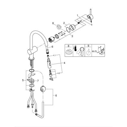 GROHE 32321DC2 - Bateria zlewozmywakowa A ze stali nierdzewnej