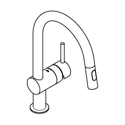 GROHE 32321GN2 - Bateria zlewozmywakowa EUROCUBE złota