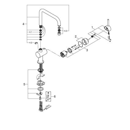 GROHE 32488000 - Bateria zlewozmywakowa A, chrom błyszczący